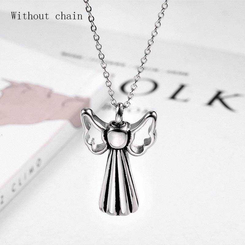 Hollow Perfume Bottle Pendant Titanium Steel Necklace