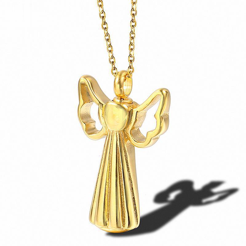 Hollow Perfume Bottle Pendant Titanium Steel Necklace
