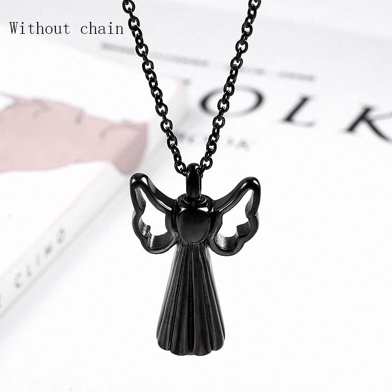 Hollow Perfume Bottle Pendant Titanium Steel Necklace