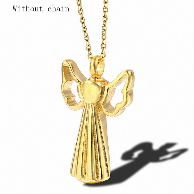 Hollow Perfume Bottle Pendant Titanium Steel Necklace