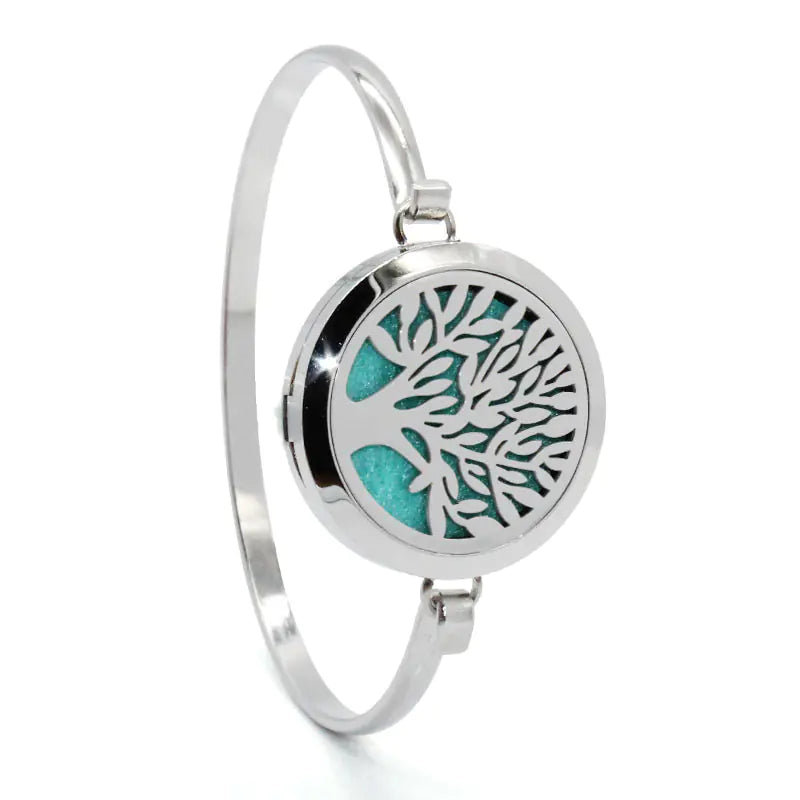 Fashionable Titanium Steel Hollow Perfume Bracelet