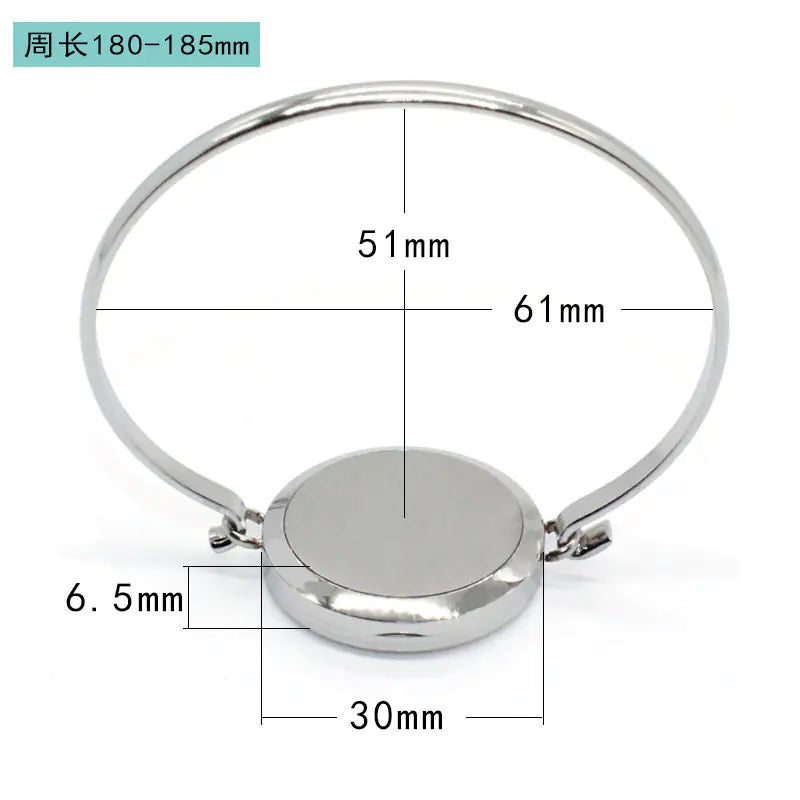 Fashionable Titanium Steel Hollow Perfume Bracelet