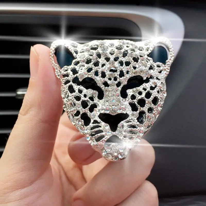 Diamond Leopard Car Air Vent Perfume Clip