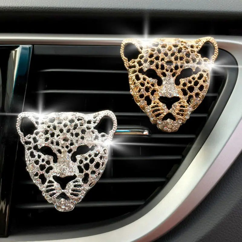 Diamond Leopard Car Air Vent Perfume Clip