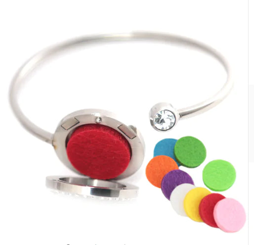 Fashionable Titanium Steel Hollow Perfume Bracelet